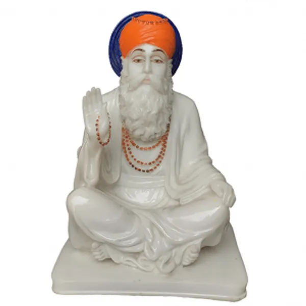 White_Guru_Nanak_Dev_Marble_Idol_Marble_Guru_Nanak_Dev_Statue