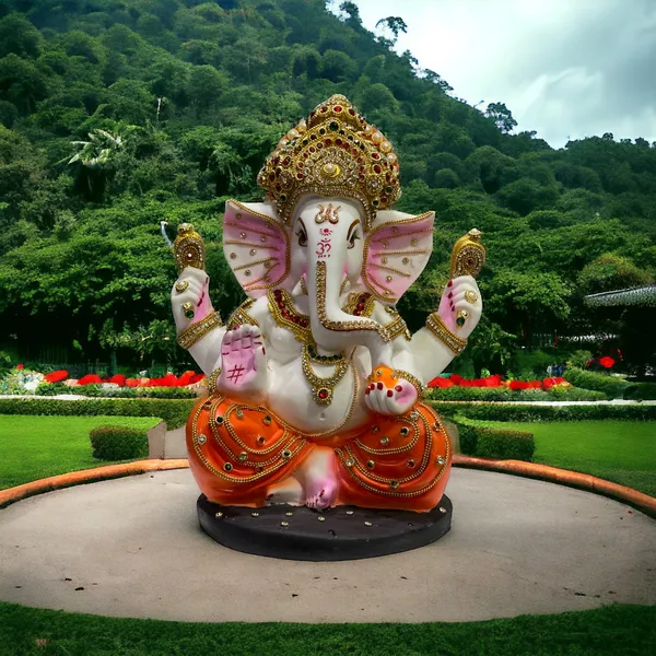 Multicolor_Mukut_Ganesh_Red_Dhoti_Murti_Ganpati_Statue_Best_Gift_For_Inauguration