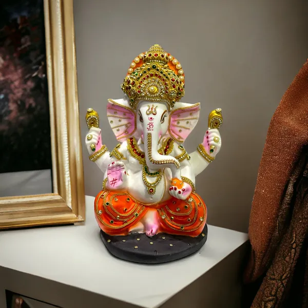 Multicolor_Mukut_Ganesh_Red_Dhoti_Murti_Ganpati_Statue_Best_Gift_For_Inauguration
