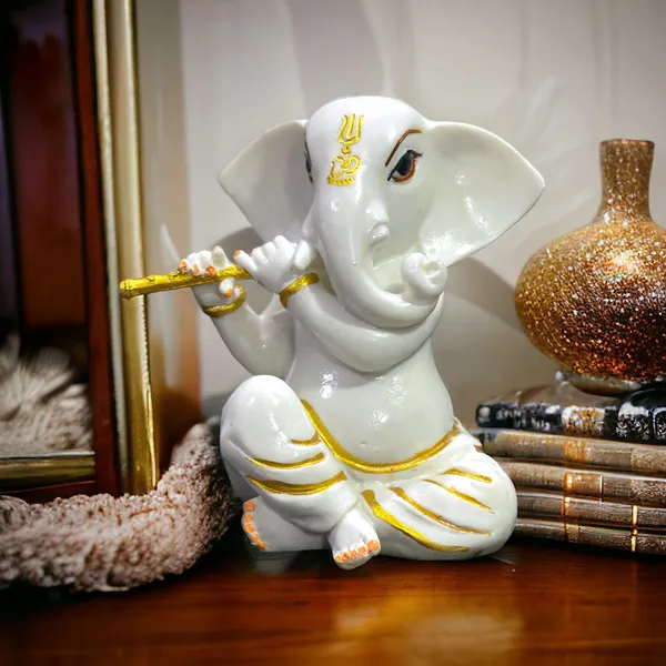 White_White_Marble_Bansuri_Ganesha_Murti_Statue_Figurine_For_Home_Decor