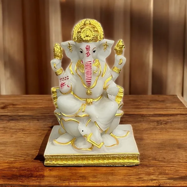 Off_White_&_Golden_Lord_Ganesha_Marble_Statue_Best_Gift_For_Home_Office_Shop_Puja_Ghar_Murti_Figurine
