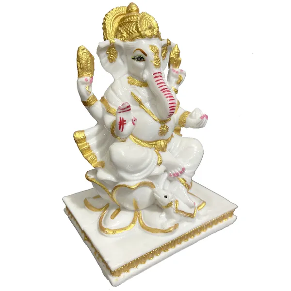 Off_White_&_Golden_Lord_Ganesha_Marble_Statue_Best_Gift_For_Home_Office_Shop_Puja_Ghar_Murti_Figurine