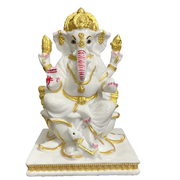 Off_White_&_Golden_Lord_Ganesha_Marble_Statue_Best_Gift_For_Home_Office_Shop_Puja_Ghar_Murti_Figurine