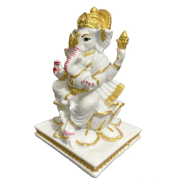 Off_White_&_Golden_Lord_Ganesha_Marble_Statue_Best_Gift_For_Home_Office_Shop_Puja_Ghar_Murti_Figurine