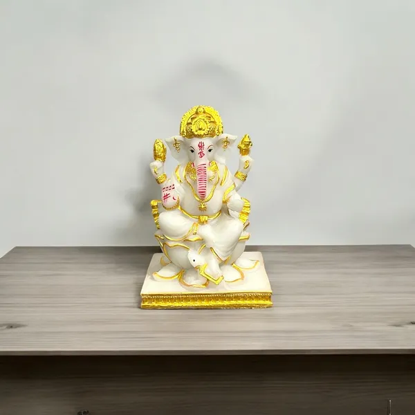 Off_White_&_Golden_Lord_Ganesha_Marble_Statue_Best_Gift_For_Home_Office_Shop_Puja_Ghar_Murti_Figurine