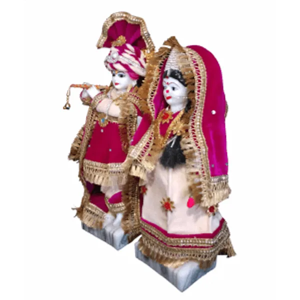 Multicolor_Standing_Radha_Krishna_With_Custom_Marble_Idol