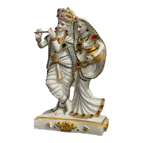 Grey_&_Golden_1.5_Feet_Radha_Krishna_Idol_Made_Of_Composite_Marble_Elegant_Home_Temple_Decorative_Statue