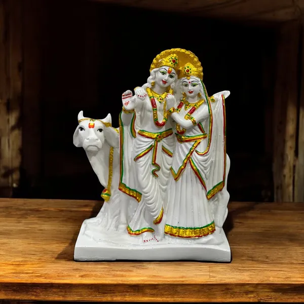 Off_White_&_Golden_Lord_Radha_Krishna_With_Cow_Look_Marble_Idol_Home_Decor