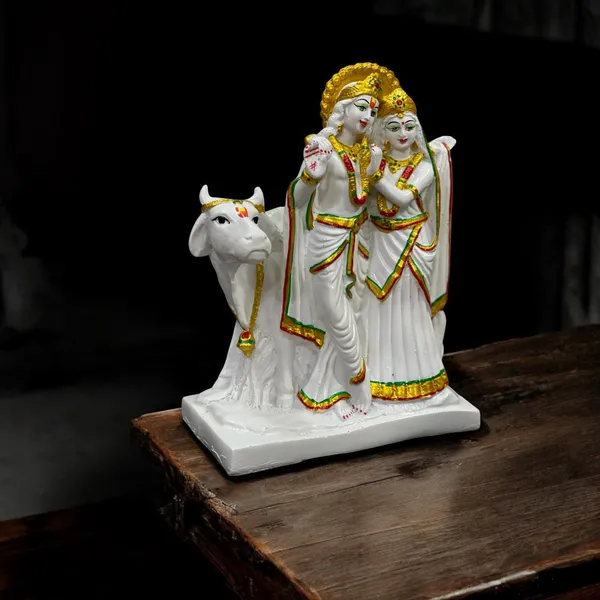 Off_White_&_Golden_Lord_Radha_Krishna_With_Cow_Look_Marble_Idol_Home_Decor