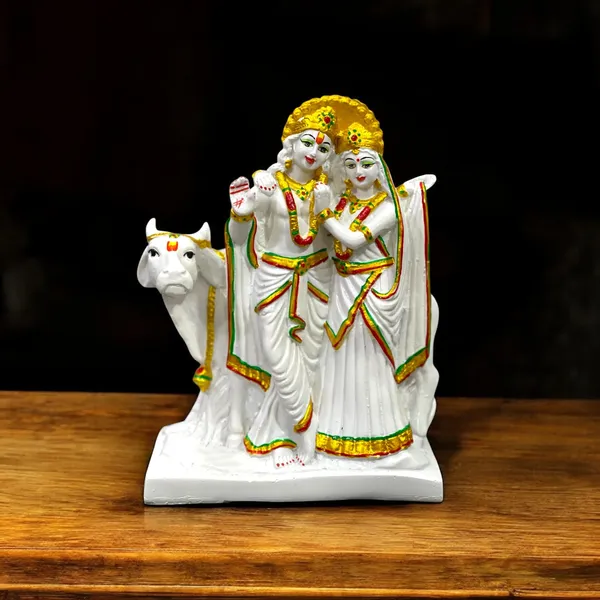 Off_White_&_Golden_Lord_Radha_Krishna_With_Cow_Look_Marble_Idol_Home_Decor