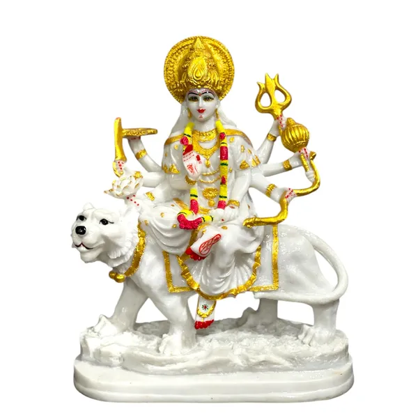 Off_White_&_Golden_Maa_Sherawali_Durga_Ji_Mata_Ji_Marble_Look_Idol_Murti_1.5_Ft