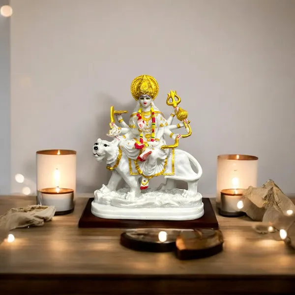 Off_White_&_Golden_Maa_Sherawali_Durga_Ji_Mata_Ji_Marble_Look_Idol_Murti_1.5_Ft