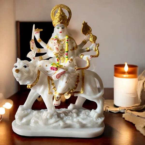 Off_White_&_Golden_Maa_Sherawali_Jagdambe_Durga_Ji_Mata_Ji_Idol_Marble_Look_Murti