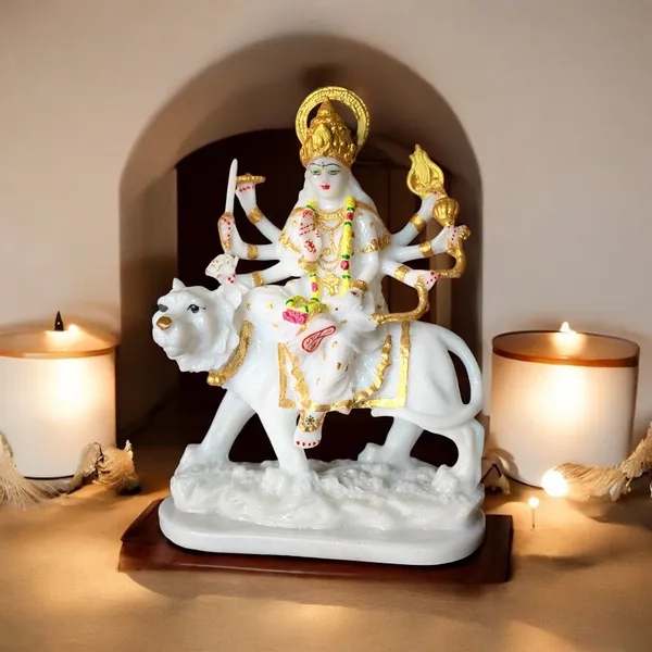 Off_White_&_Golden_Maa_Sherawali_Jagdambe_Durga_Ji_Mata_Ji_Idol_Marble_Look_Murti