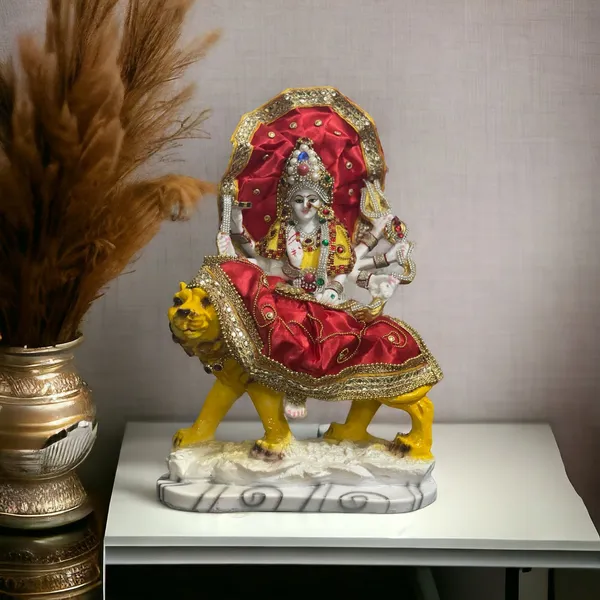 Multicolor_Maa_Sherawali_Jagdambe_Durga_Ji_Mata_Ji_Costume_Idol_Marble_Look_Murti