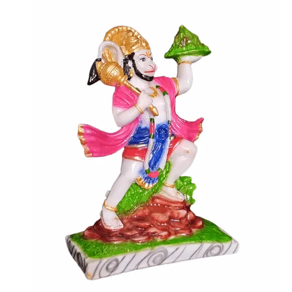 Multicolor_Hanuman_With_Parvat_Marble_Idol