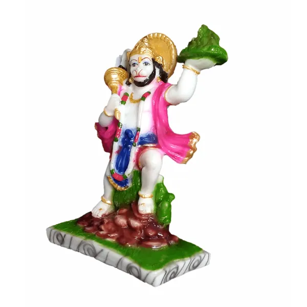 Multicolor_Hanuman_With_Parvat_Marble_Idol