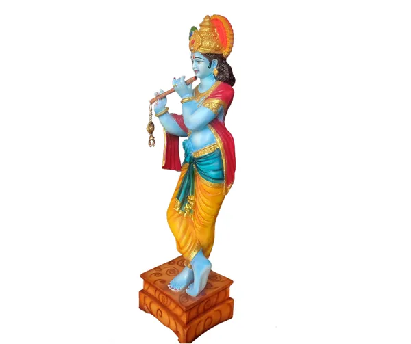Multicolor_Standing_Krishna_With_Bansuri_Idol