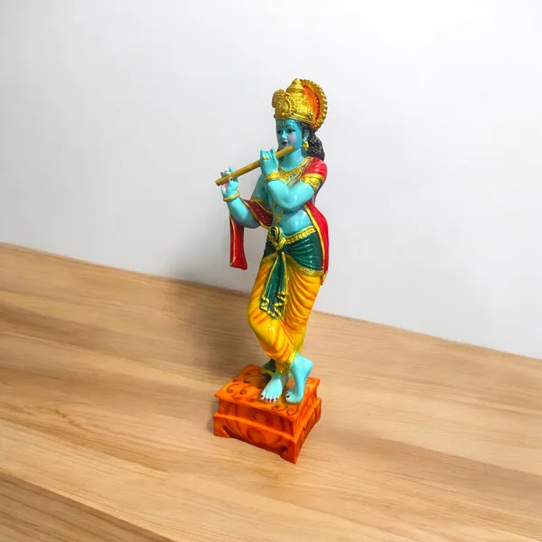Multicolor_Standing_Krishna_With_Bansuri_Idol
