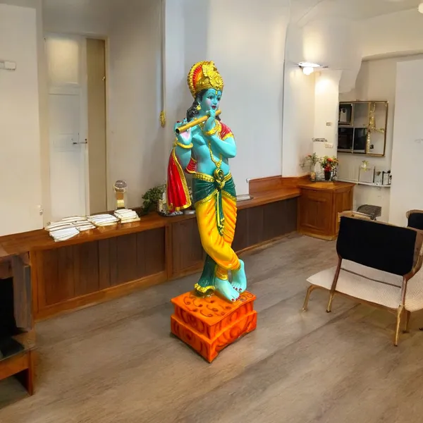 Multicolor_Standing_Krishna_With_Bansuri_Idol