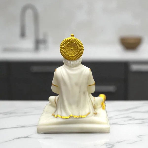 Cream_Samadhi_Hanuman_Marble_Idol_Meditating_Hanuman