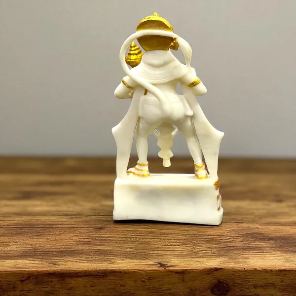 Golden_Standing_Hanuman_Bajrang_Bali_Marble_Idol