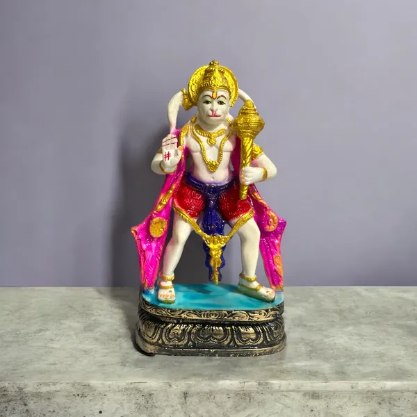 Multicolor_Standing_Hanuman_Marble_Idol