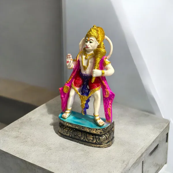 Multicolor_Standing_Hanuman_Marble_Idol