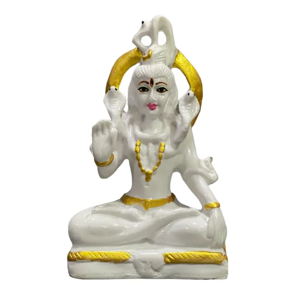 Off_White_&_Golden_Shiva_Samadhi_Gift_Idol_Murti_Marble_Ashirwad_Mudra_Shiva_Statue