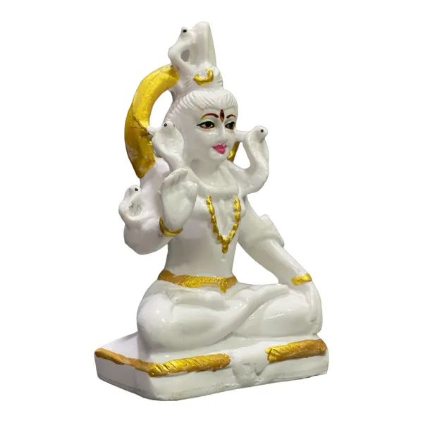 Off_White_&_Golden_Shiva_Samadhi_Gift_Idol_Murti_Marble_Ashirwad_Mudra_Shiva_Statue