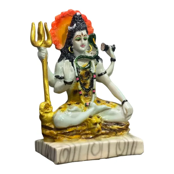 Multicolor_Shiva_Marble_Look_Blessing_Murti_Lord_Shiva_Statue