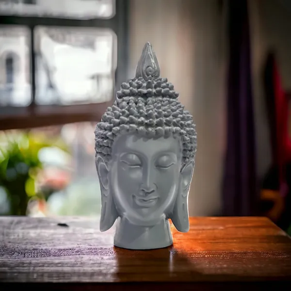 Grey_Buddha_Head_Statue_For_Home_Decor_Table_Resin_Idols