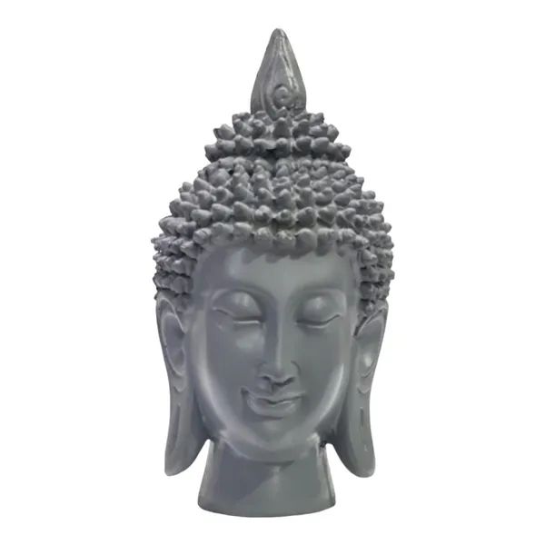 Grey_Buddha_Head_Statue_For_Home_Decor_Table_Resin_Idols