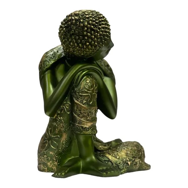 Green_Buddha_Resting_On_Knee_Statue