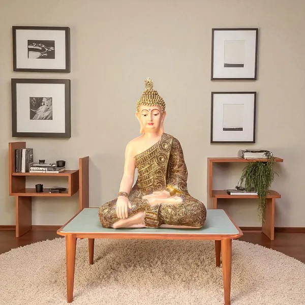 Peach_2_Foot_Resin_Gautam_Buddha_Sculpture_|_Elegant_Buddha_Figure_For_Indoor_Decoration