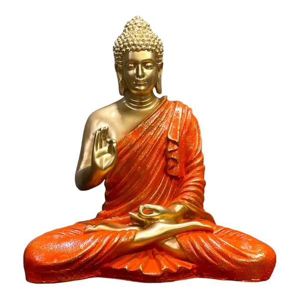 Orange_&_Golden_Resin_2_Feet_Buddha_Statue_|_Ideal_For_Living_Room_Temple_&_Entrance_Decor