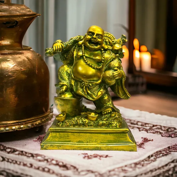 Golden_Laughing_Buddha_Standing_On_Coins_With_Bag_For_Wealth_And_Money