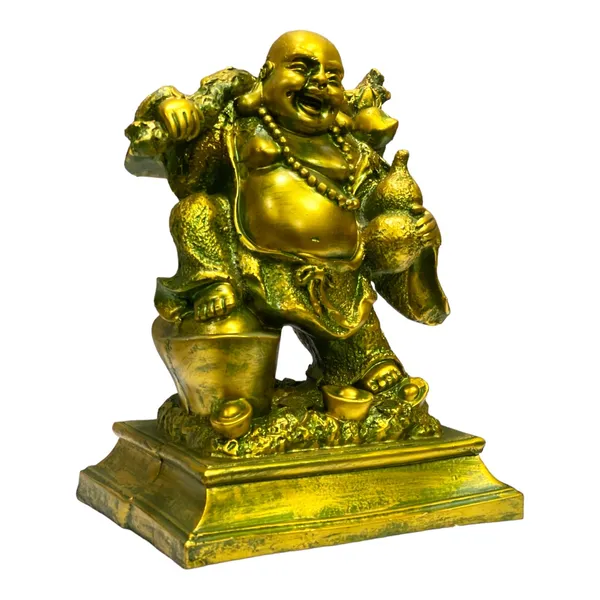 Golden_Laughing_Buddha_Standing_On_Coins_With_Bag_For_Wealth_And_Money