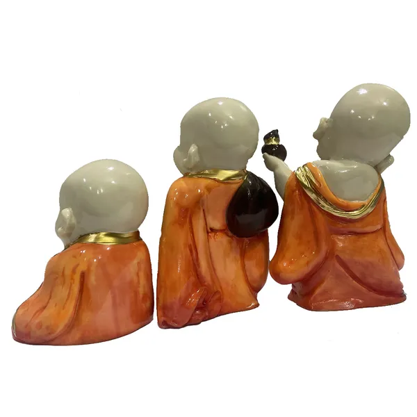 Multicolor_Polyresin_Set_Of_3_Baby_Buddha_Monk_Figurine