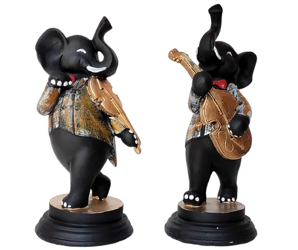 Black_Pair_Of_Appu_Playing_Violin_And_Guitar_Decorative_Best_Gift