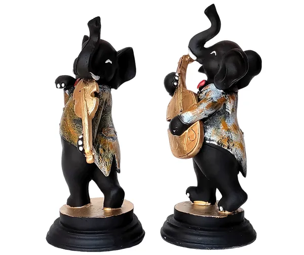Black_Pair_Of_Appu_Playing_Violin_And_Guitar_Decorative_Best_Gift