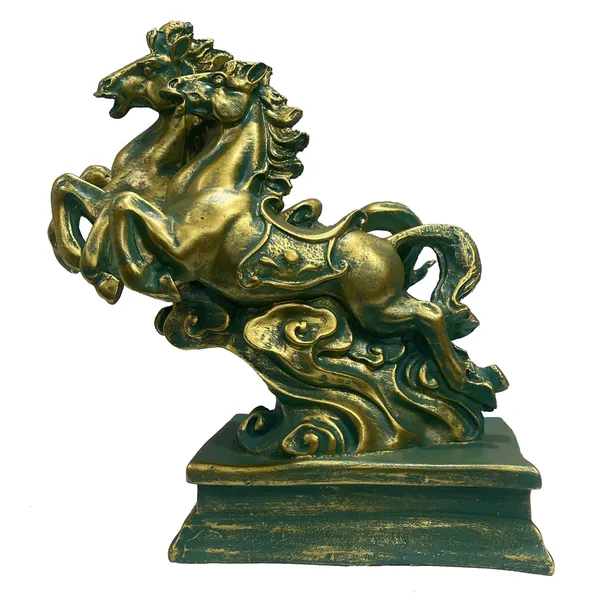 Olive_Pair_Of_Horse_Statue_For_Vastu_Victory_Horses