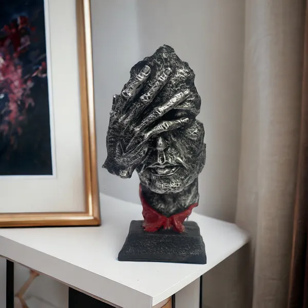Black_Abstract_The_Thinker_Statue_Keep_Silence_Statue_For_Home_Decor