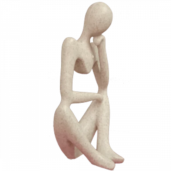 Peach_Thinker_Lady_Sculpture_Figurines_Office_Home_Decor