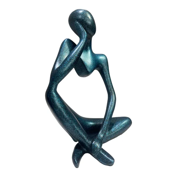 Blue_Abstract_Creative_Thinker_Lady_Sculptures_Figurines_Office_Home_Decoration