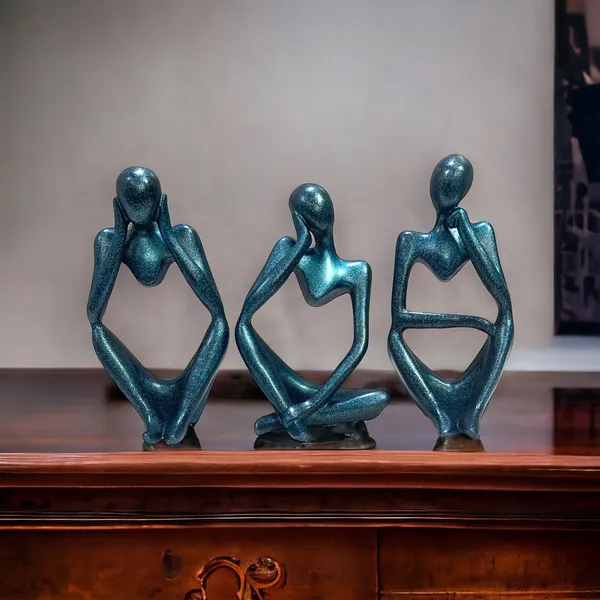 Blue_Abstract_Creative_Thinker_Lady_Sculptures_Figurines_Office_Home_Decoration