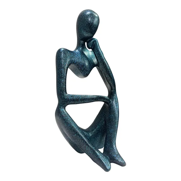 Blue_Abstract_Creative_Thinker_Lady_Sculptures_Figurines_Office_Home_Decoration