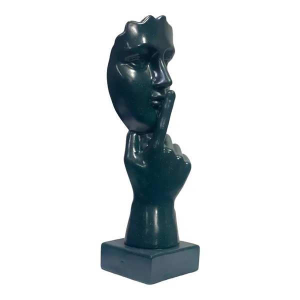 Black_Abstract_Instructing_Silence_Finger_On_Woman_Face_Statue_Table_Ascent