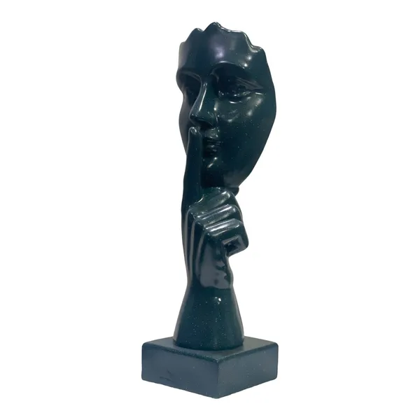 Black_Abstract_Instructing_Silence_Finger_On_Woman_Face_Statue_Table_Ascent