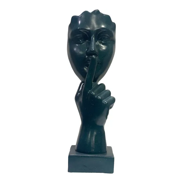 Black_Abstract_Instructing_Silence_Finger_On_Woman_Face_Statue_Table_Ascent